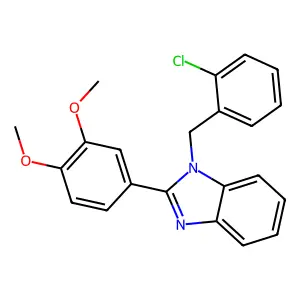 1-(2-Chlorobenzyl)-2-(3,4-dimethoxyphenyl)-1H-benzo[d]imidazole structure