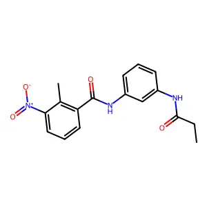 2-methyl-3-nitro-N-[3-(propanoylamino)phenyl]benzamide structure