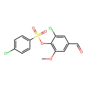 2-Chloro-4-formyl-6-methoxyphenyl 4-chlorobenzenesulfonate structure
