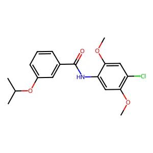 N-(4-chloro-2,5-dimethoxyphenyl)-3-propan-2-yloxybenzamide structure