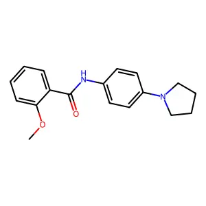 2-methoxy-N-(4-pyrrolidin-1-ylphenyl)benzamide structure