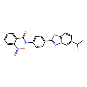 2-nitro-N-[4-(5-propan-2-yl-1,3-benzoxazol-2-yl)phenyl]benzamide structure