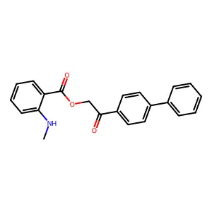 2-(Biphenyl-4-yl)-2-oxoethyl 2-(methylamino)benzoate structure