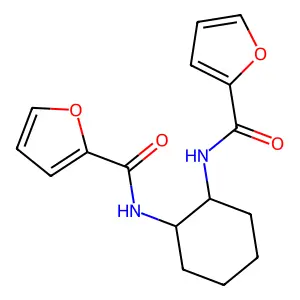 N-[2-(2-呋喃甲酰氨基)环己基]-2-呋喃甲酰胺 structure