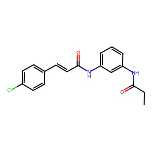 (E)-3-(4-chlorophenyl)-N-[3-(propanoylamino)phenyl]prop-2-enamide structure
