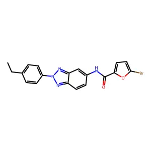 5-bromo-N-[2-(4-ethylphenyl)benzotriazol-5-yl]furan-2-carboxamide structure