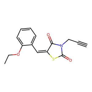 (5E)-5-[(2-ethoxyphenyl)methylidene]-3-prop-2-ynyl-1,3-thiazolidine-2,4-dione structure