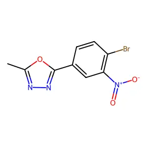 2-(4-Bromo-3-nitrophenyl)-5-methyl-1,3,4-oxadiazole structure