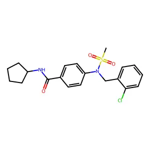 4-[(2-chlorobenzyl)(methylsulfonyl)amino]-N-cyclopentylbenzamide structure