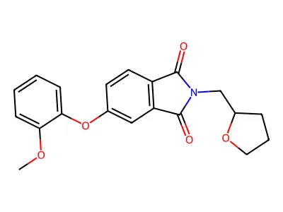 5-(2-Methoxyphenoxy)-2-(oxolan-2-ylmethyl)isoindole-1,3-dione structure