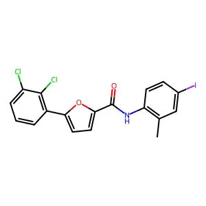 5-(2,3-dichlorophenyl)-N-(4-iodo-2-methylphenyl)furan-2-carboxamide structure