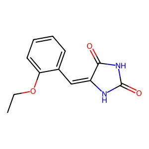 5-[1-(2-Ethoxy-phenyl)-meth-(Z)-ylidene]-imidazolidine-2,4-dione structure