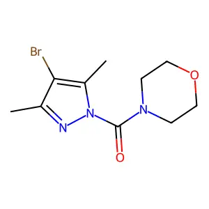 (4-bromo-3,5-dimethyl-1H-pyrazol-1-yl)(morpholino)methanone structure