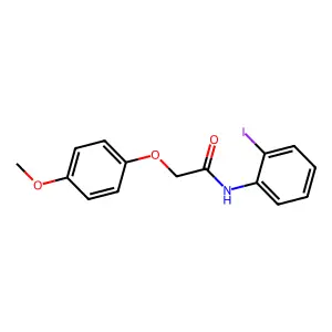 N-(2-iodophenyl)-2-(4-methoxyphenoxy)acetamide structure