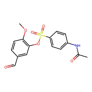 5-Formyl-2-methoxyphenyl 4-(acetylamino)benzenesulfonate structure