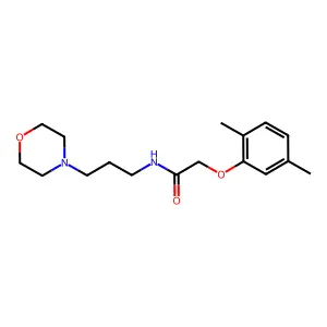 2-(2,5-dimethylphenoxy)-N-(3-morpholin-4-ylpropyl)acetamide structure