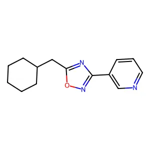 5-(Cyclohexylmethyl)-3-pyridin-3-yl-1,2,4-oxadiazole structure