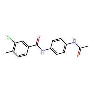 N-(4-acetamidophenyl)-3-chloro-4-methylbenzamide structure