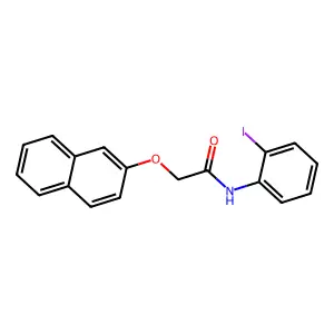 N-(2-iodophenyl)-2-naphthalen-2-yloxyacetamide structure