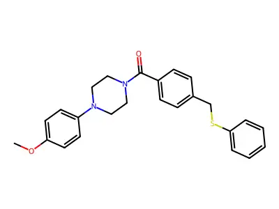 [4-(4-Methoxyphenyl)piperazin-1-yl]-[4-(phenylsulfanylmethyl)phenyl]methanone structure