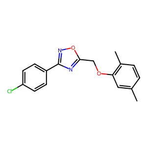 3-(4-Chlorophenyl)-5-[(2,5-dimethylphenoxy)methyl]-1,2,4-oxadiazole structure