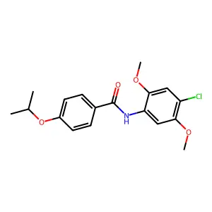 N-(4-chloro-2,5-dimethoxyphenyl)-4-(propan-2-yloxy)benzamide structure