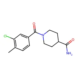 1-(3-Chloro-4-methylbenzoyl)piperidine-4-carboxamide structure