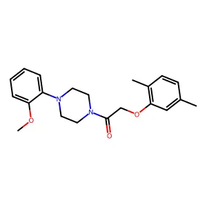 2-(2,5-Dimethylphenoxy)-1-[4-(2-methoxyphenyl)piperazin-1-yl]ethanone structure