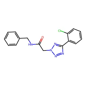N-benzyl-2-[5-(2-chlorophenyl)-2H-tetrazol-2-yl]acetamide structure
