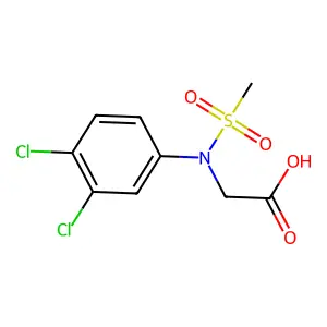 N-(3,4-Dichlorophenyl)-N-(methylsulfonyl)glycine structure