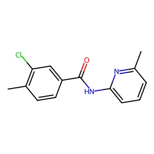 3-chloro-4-methyl-N-(6-methylpyridin-2-yl)benzamide structure