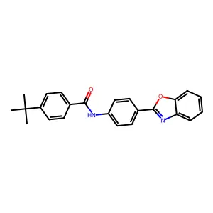 N-[4-(1,3-benzoxazol-2-yl)phenyl]-4-tert-butylbenzamide structure
