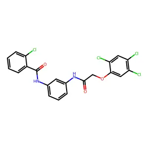 2-chloro-N-(3-{[(2,4,5-trichlorophenoxy)acetyl]amino}phenyl)benzamide structure