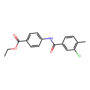 Ethyl 4-{[(3-chloro-4-methylphenyl)carbonyl]amino}benzoate structure