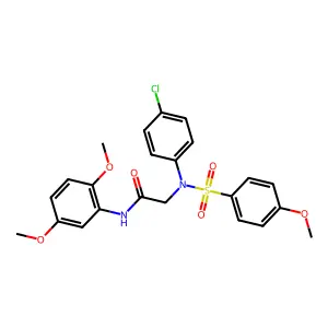 2-(4-chloro-N-(4-methoxyphenyl)sulfonylanilino)-N-(2,5-dimethoxyphenyl)acetamide structure