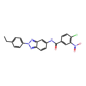 4-chloro-N-[2-(4-ethylphenyl)benzotriazol-5-yl]-3-nitrobenzamide structure