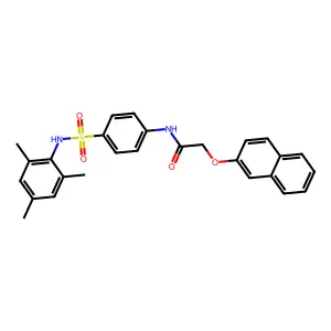 N-{4-[(mesitylamino)sulfonyl]phenyl}-2-(2-naphthyloxy)acetamide structure