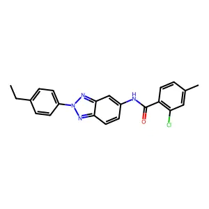 2-chloro-N-[2-(4-ethylphenyl)benzotriazol-5-yl]-4-methylbenzamide structure