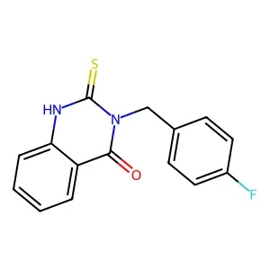 3-[(4-Fluorophenyl)methyl]-2-sulfanyl-3,4-dihydroquinazolin-4-one structure