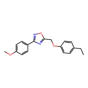 5-[(4-Ethylphenoxy)methyl]-3-(4-methoxyphenyl)-1,2,4-oxadiazole structure