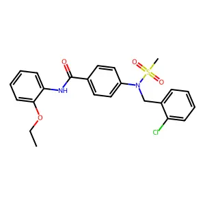 4-[(2-chlorophenyl)methyl-methylsulfonylamino]-N-(2-ethoxyphenyl)benzamide structure