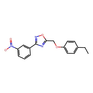 5-[(4-Ethylphenoxy)methyl]-3-(3-nitrophenyl)-1,2,4-oxadiazole structure