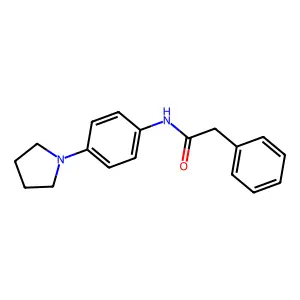 2-phenyl-N-(4-pyrrolidin-1-ylphenyl)acetamide structure