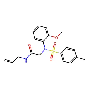 2-(2-methoxy-N-(4-methylphenyl)sulfonylanilino)-N-prop-2-enylacetamide structure