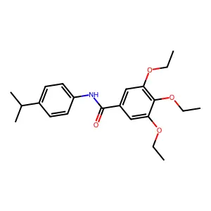 3,4,5-triethoxy-N-(4-propan-2-ylphenyl)benzamide structure