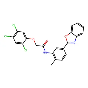 N-[5-(1,3-benzoxazol-2-yl)-2-methylphenyl]-2-(2,4,5-trichlorophenoxy)acetamide structure