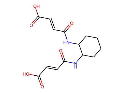 4-[[2-(3-Carboxyprop-2-enoylamino)cyclohexyl]amino]-4-oxobut-2-enoic acid structure