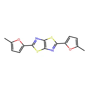 2,5-Bis(5-methylfuran-2-yl)thiazolo[5,4-d]thiazole structure