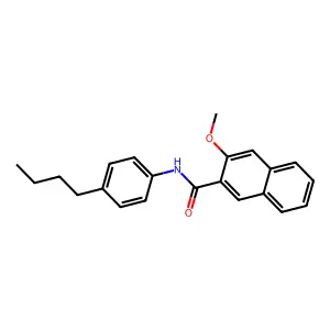 N-(4-butylphenyl)-3-methoxynaphthalene-2-carboxamide structure