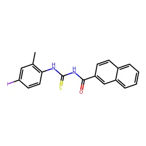 N-[(4-iodo-2-methylphenyl)carbamothioyl]naphthalene-2-carboxamide structure